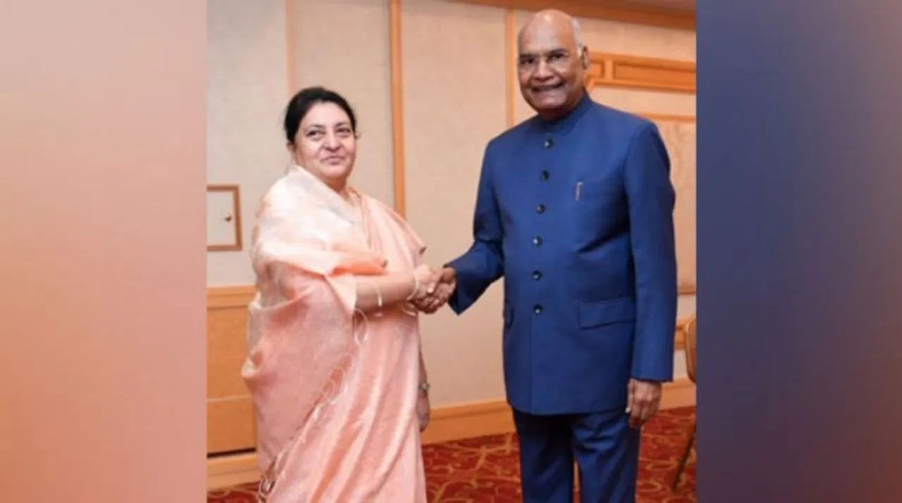  President Ram Nath Kovind with the President of Nepal Bidya Devi Bhandari Photograph:(ANI) 