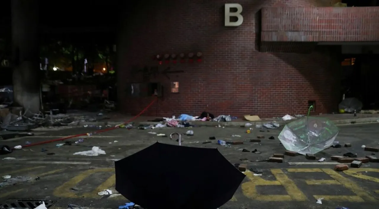  Hong Kong protest Photograph:(Reuters) 