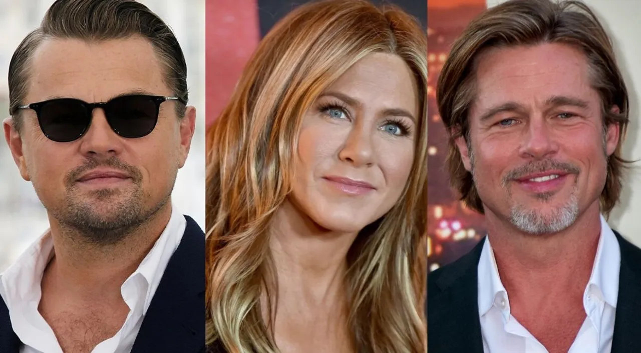  Leonardo DiCaprio, Jennifer Aniston and Brad Pitt Photograph:(X) 