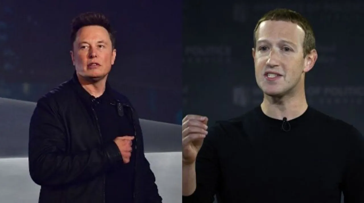  Tesla CEO Elon Musk and Facebook Ceo Mark Zuckerberg Photograph:(AFP) 
