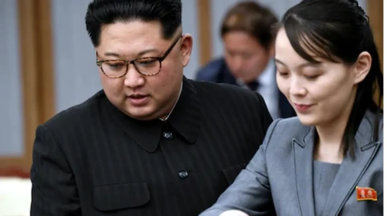  Kim Jong Un and his sister. Photograph:(Reuters) 