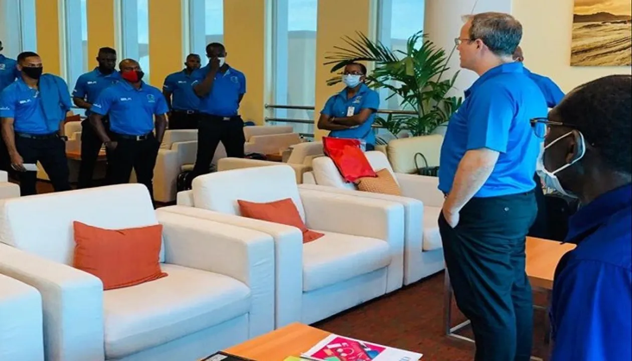  West Indies leave for England as all players test negative; Test series set to start from July 8 Photograph:(Others) 