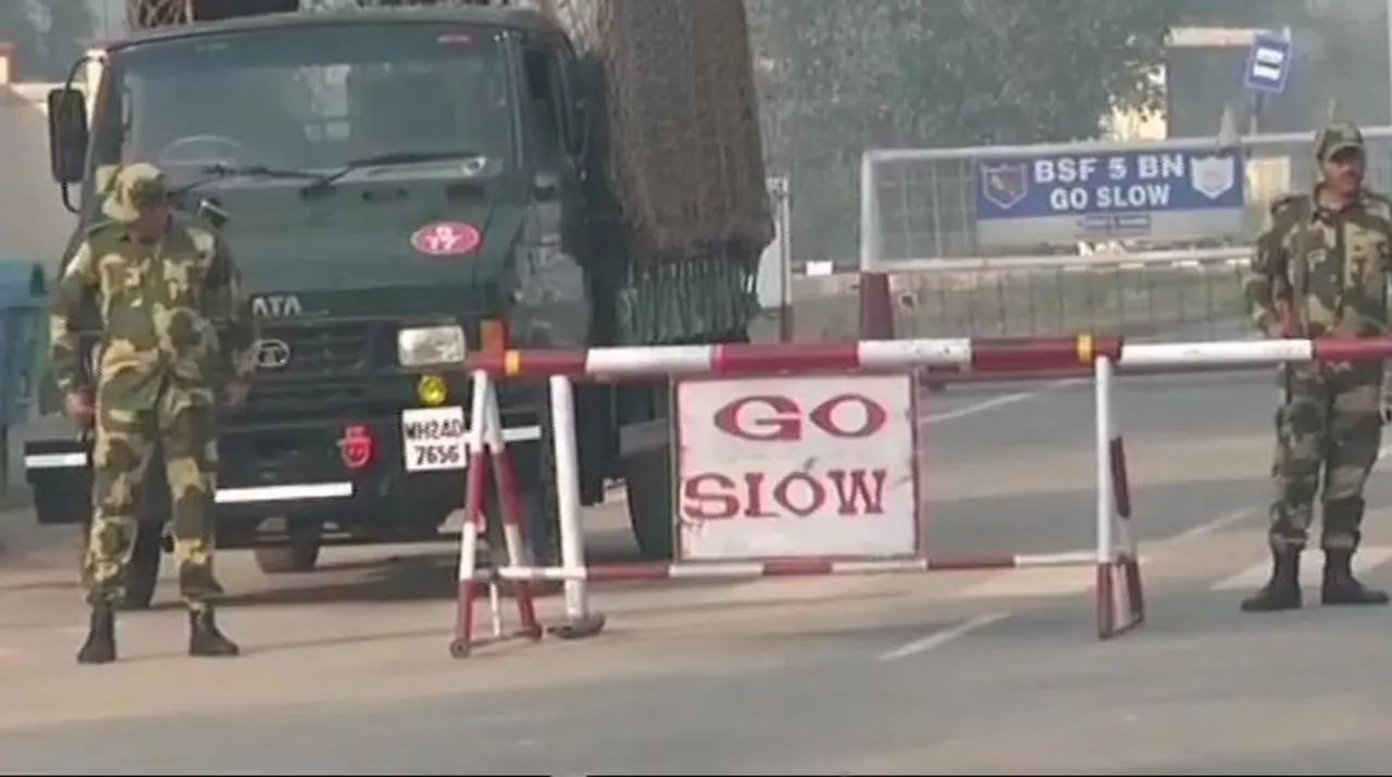  Wagah Attari border Photograph:(ANI) 