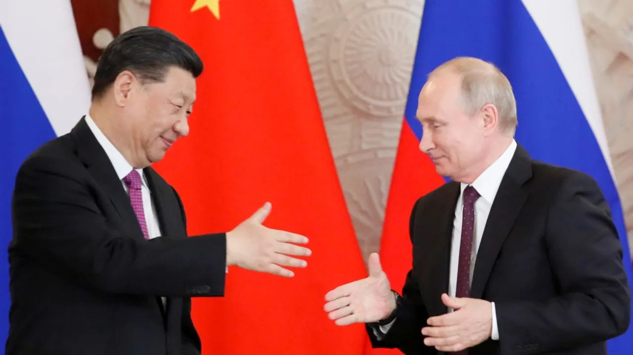  Xi Jinping and Vladimir Putin Photograph:(Reuters) 