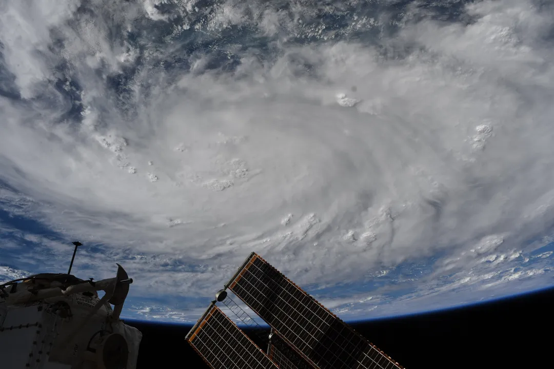  Astronaut shares picture of Hurricane Hanna from space leaving netizens in awe  Photograph:(X) 