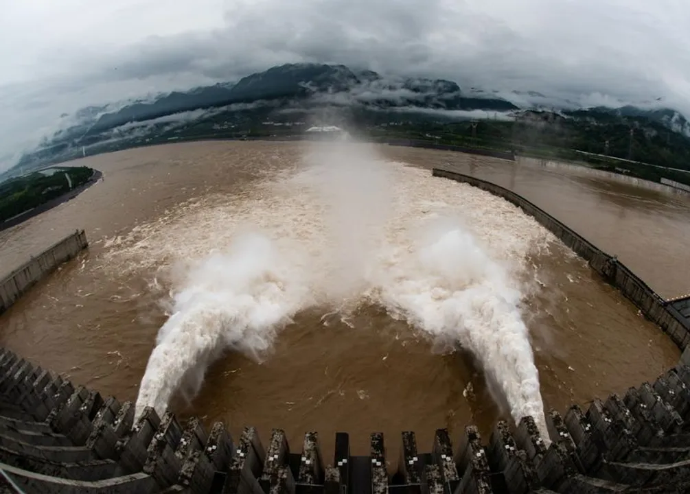  Water levels at China's Three Gorges Dam Photograph:(Reuters) 
