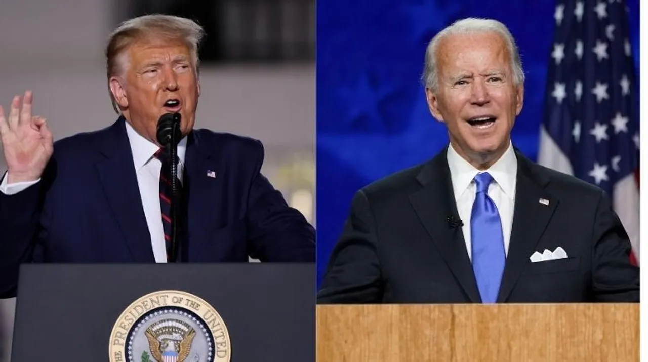  Donald Trump and Joe Biden Photograph:(Reuters) 
