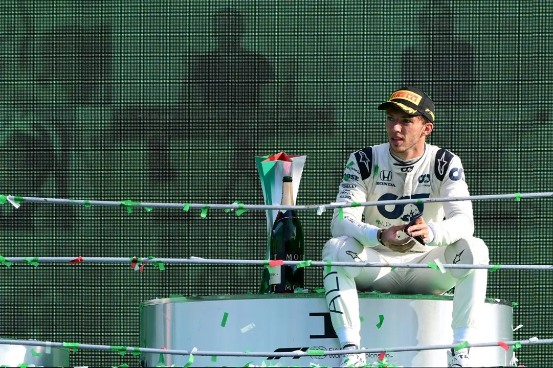  One year after Red Bull dumping, Gasly delivers maiden F1 triumph Photograph:(AFP) 