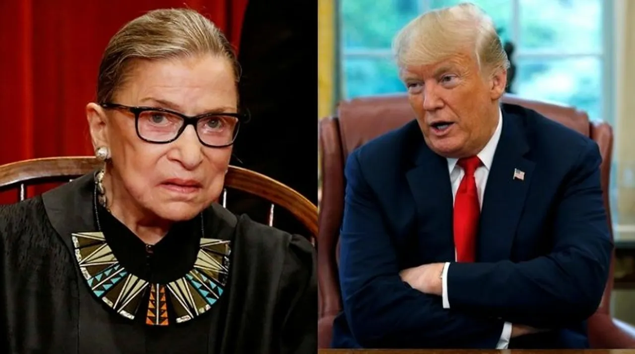  Ruth Bader Ginsburg and Donald Trump Photograph:(Reuters) 