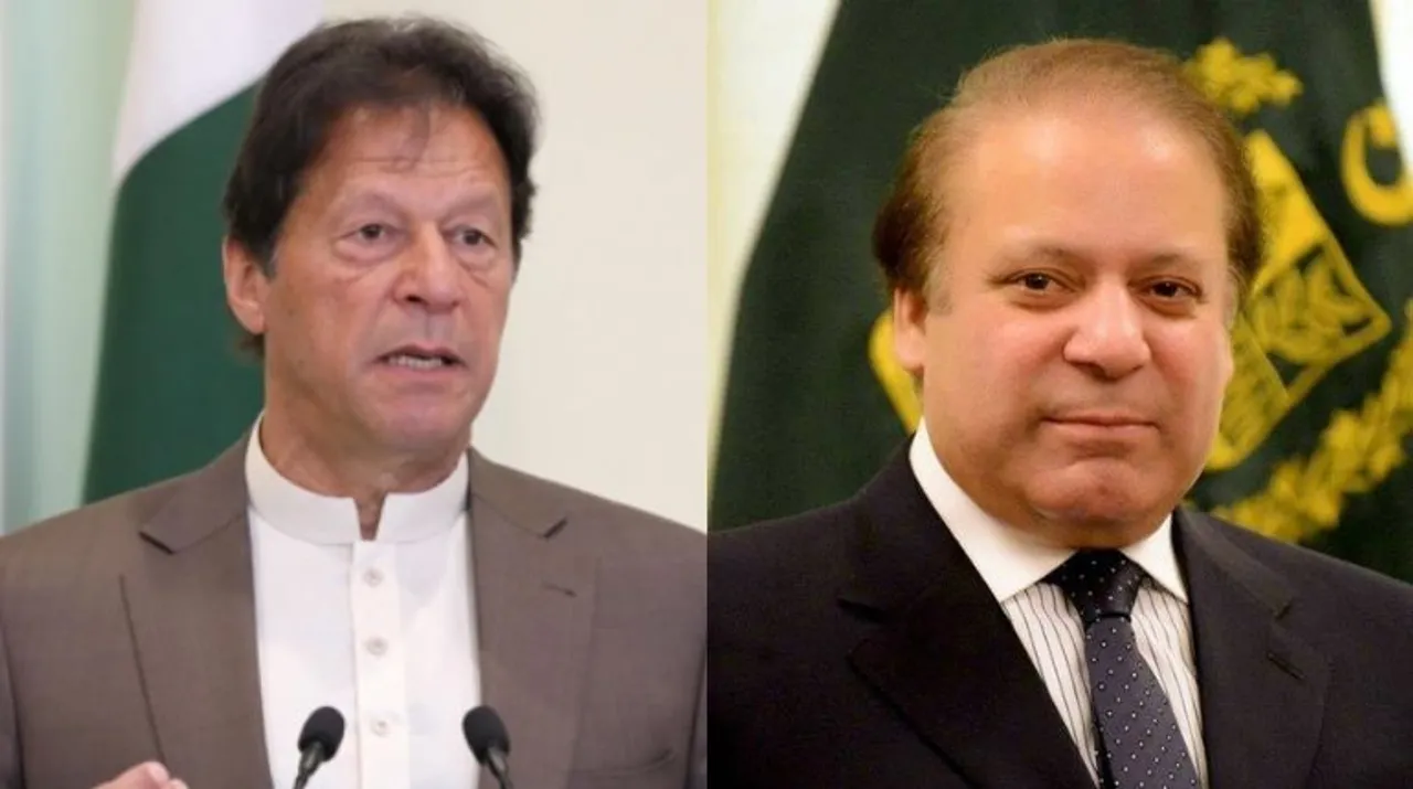  Pak PM Imran Khan and Nawaz Sharif  Photograph:(PTI) 