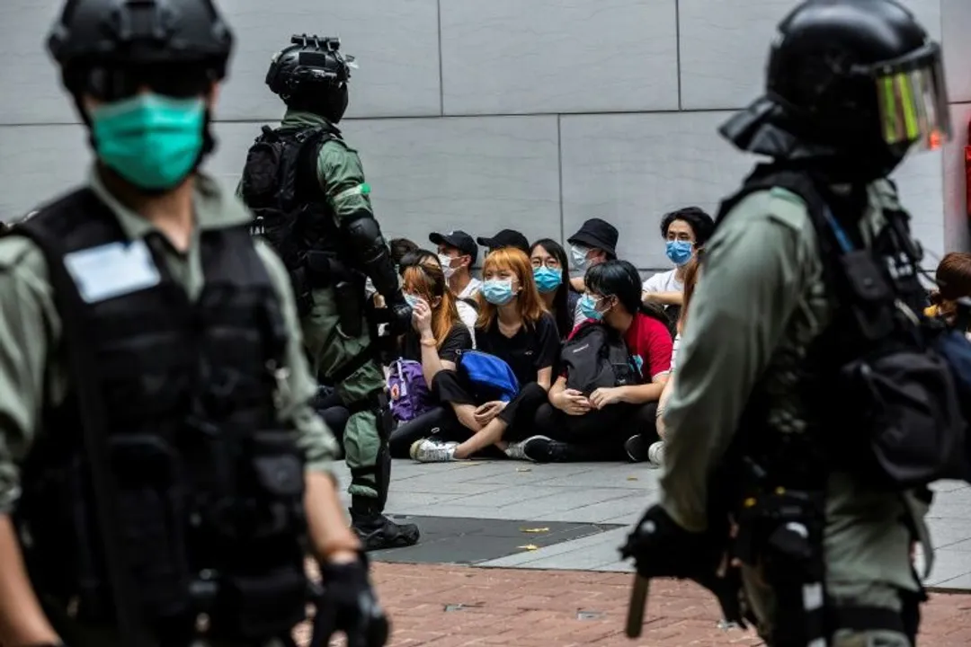  Hong Kong protests Photograph:(AFP) 