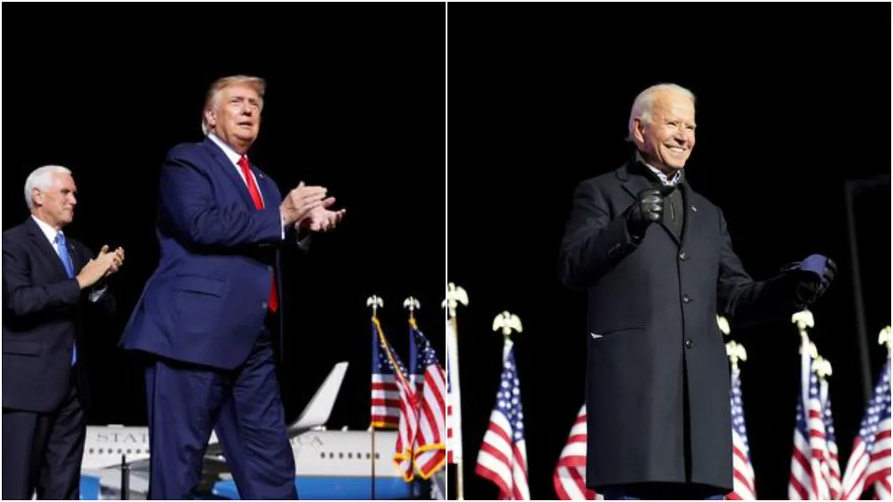  Donald Trump and Joe Biden Photograph:(WION) 