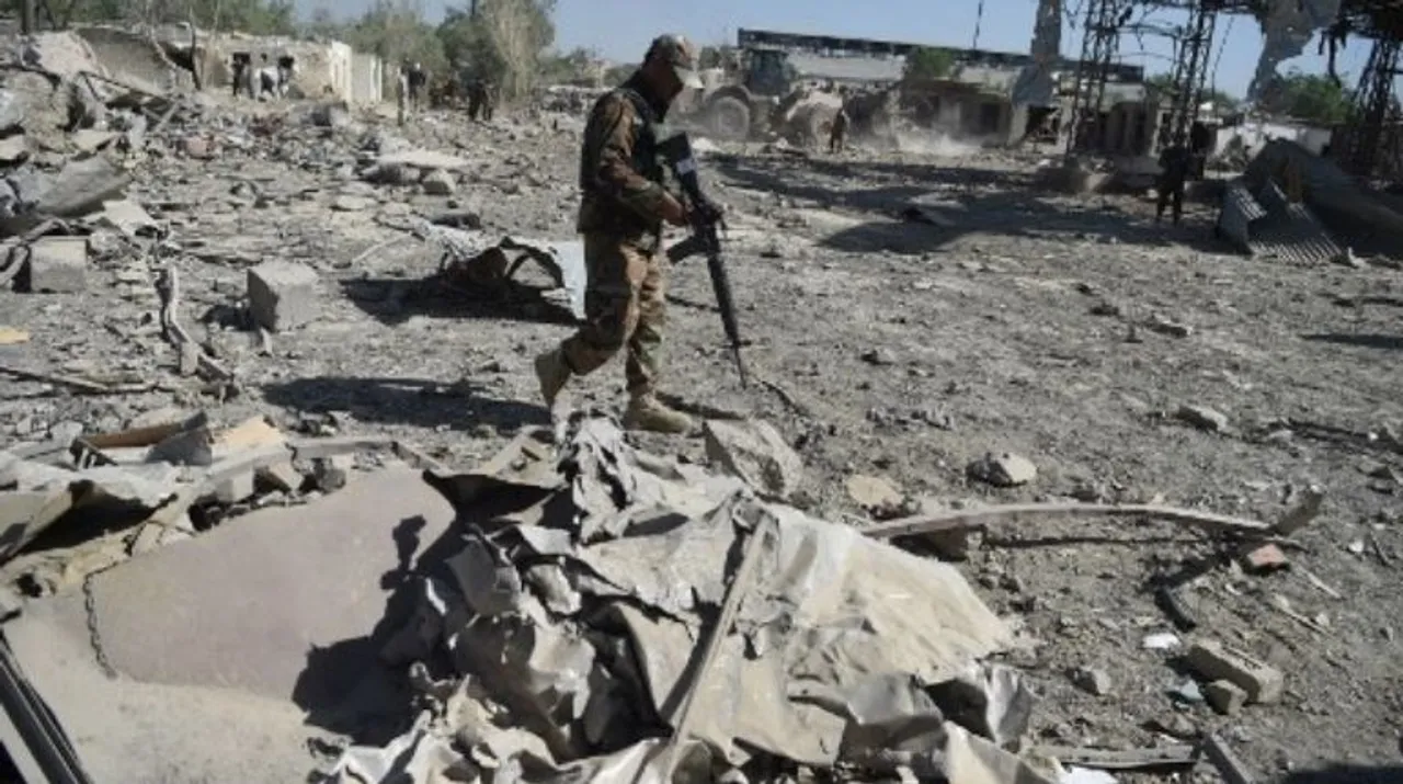  A file photo of a bomb blast in Afghanistan.  Photograph:(AFP) 