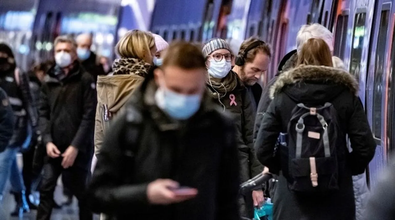  A file photo of passengers wearing protective masks.  Photograph:(Reuters) 