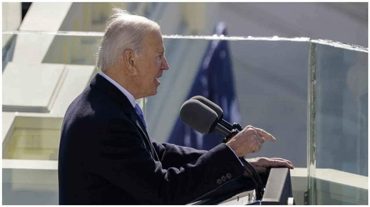  Joe Biden inaugural speech Photograph:(AFP) 