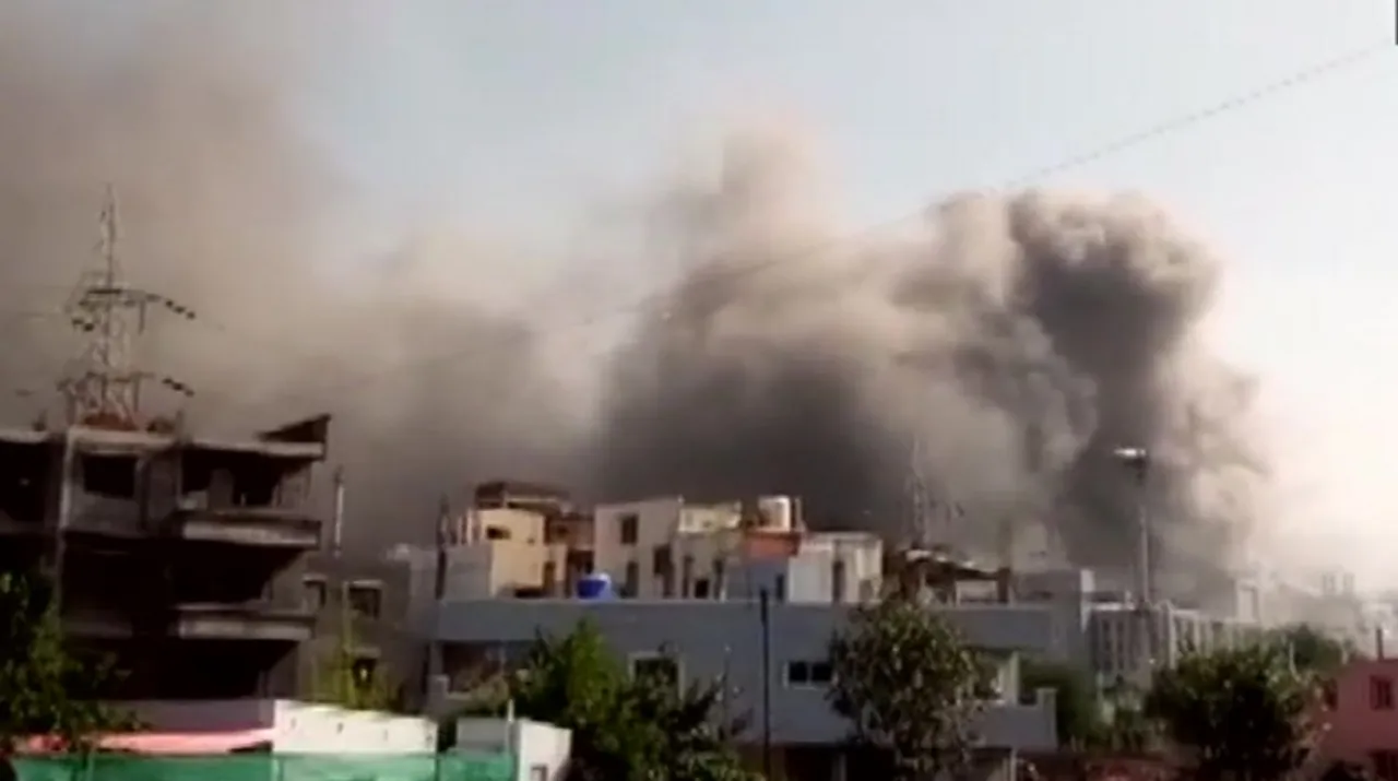  Fire breaks out at Serum Institute Photograph:(ANI) 