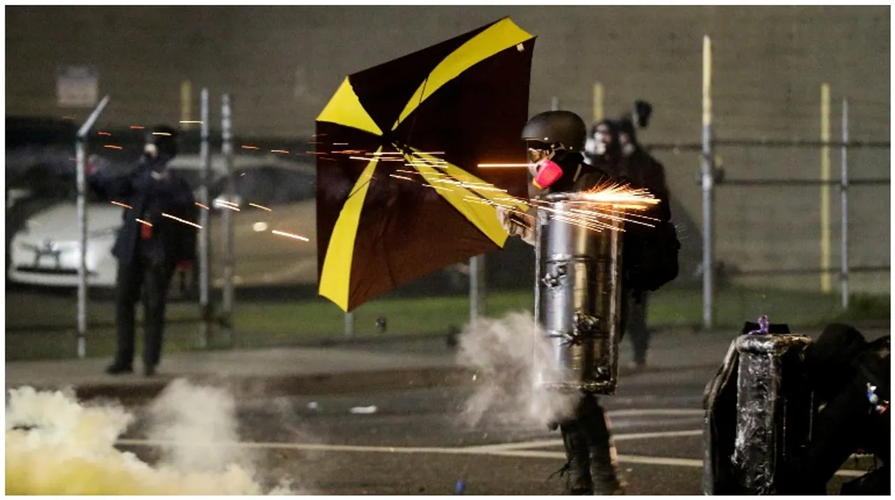  Portland protests Photograph:(Reuters) 