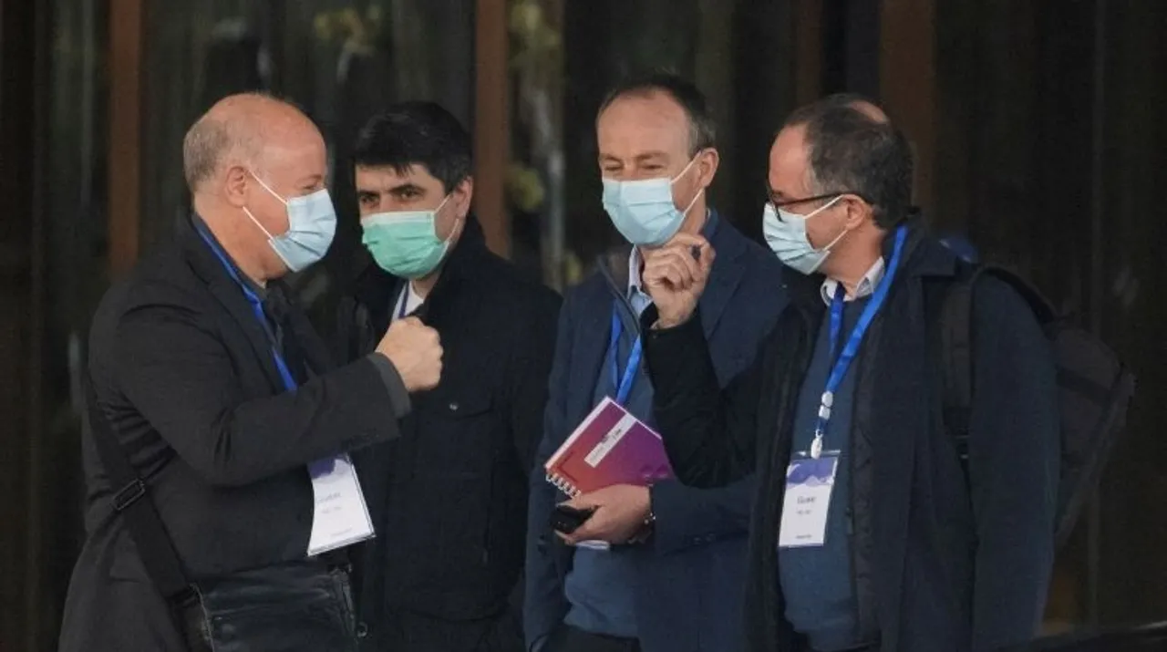  Members of the World Health Organization (WHO) team, tasked with investigating the origins of the coronavirus disease Photograph:(Reuters) 