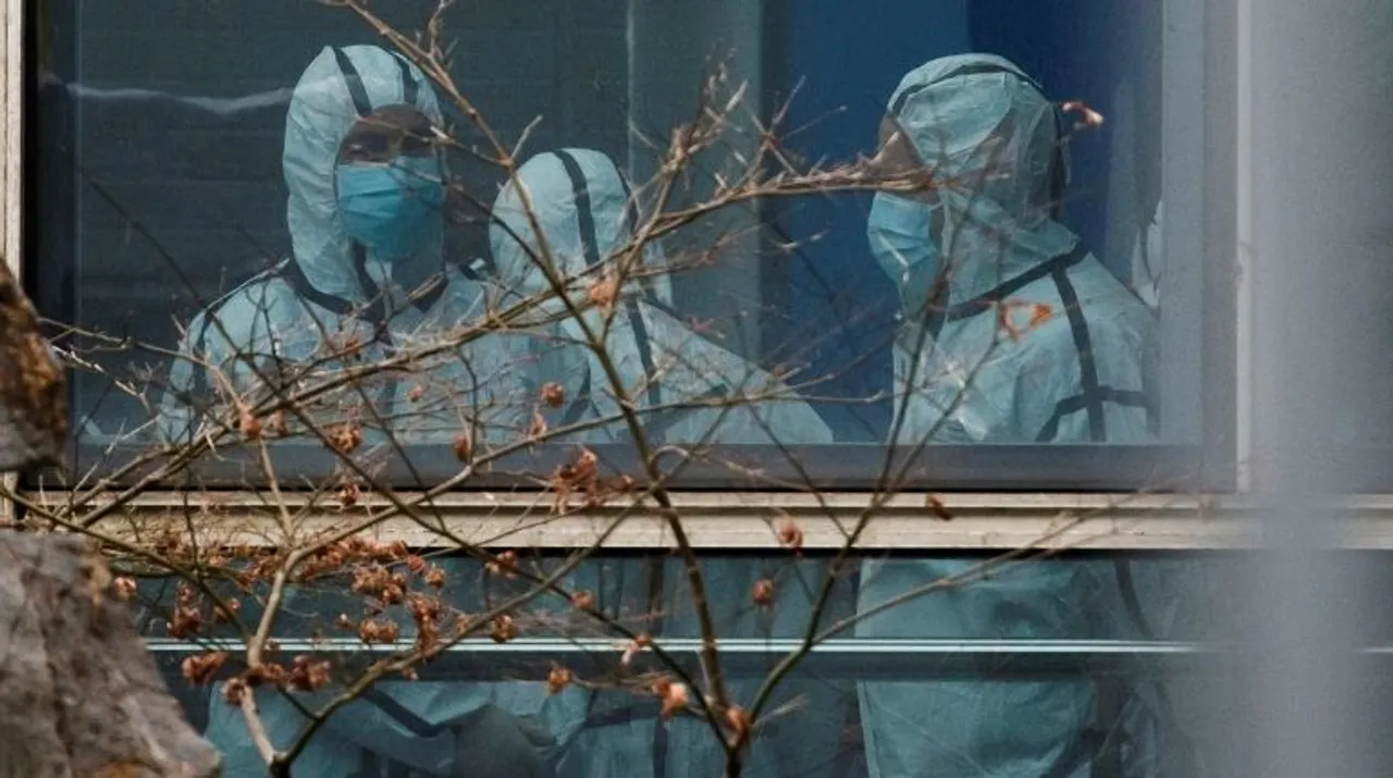  WHO team visits Hubei Animal Epidemic Disease Prevention and Control Center inÂ Wuhan Photograph:(Reuters) 