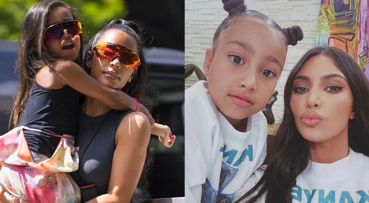  Kim Kardashian and North West Photograph:(X) 