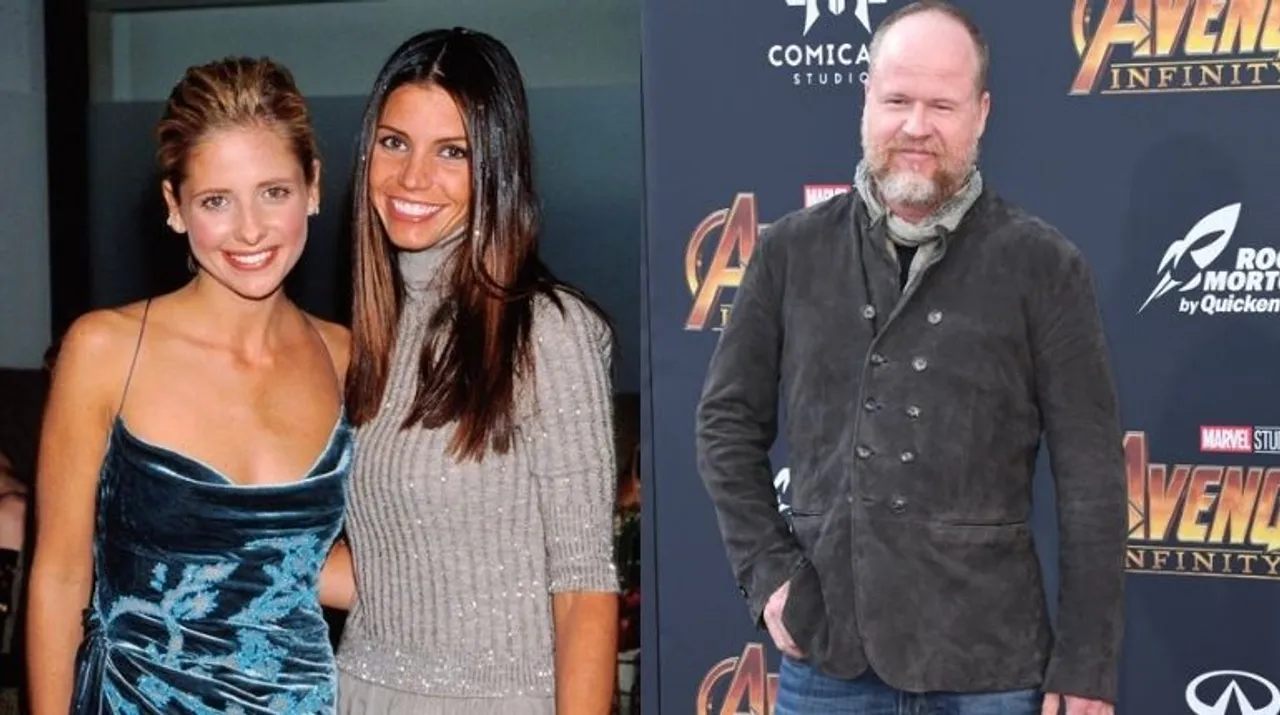  File image of Charisma Carpenter, Sarah Michelle Gellar and Joss Whedon Photograph:(X) 