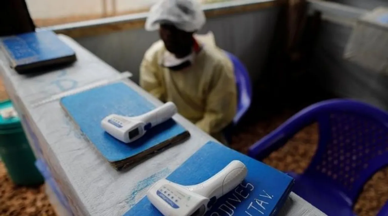  Thermometers are pictured at the entrance of an Ebola Treatment Centre in the Eastern Congolese town of Butembo in the Democratic Republic of Congo, October 4, 2019 Photograph:(Reuters) 