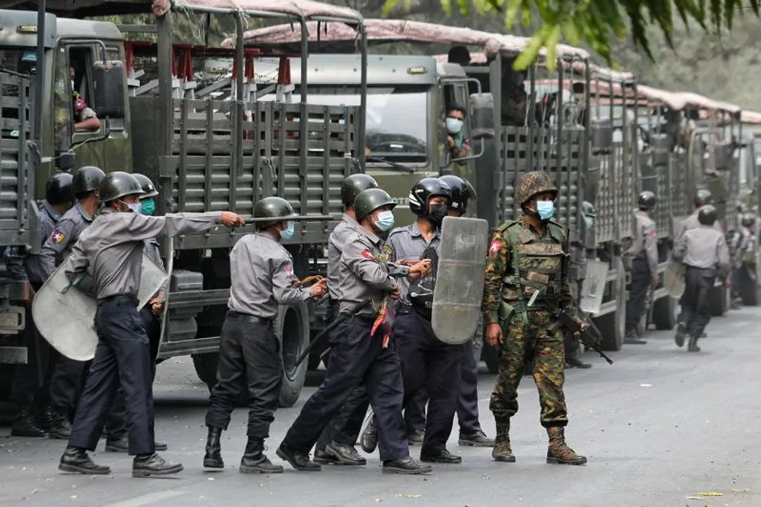  Protests in Myanmar Photograph:(Reuters) 