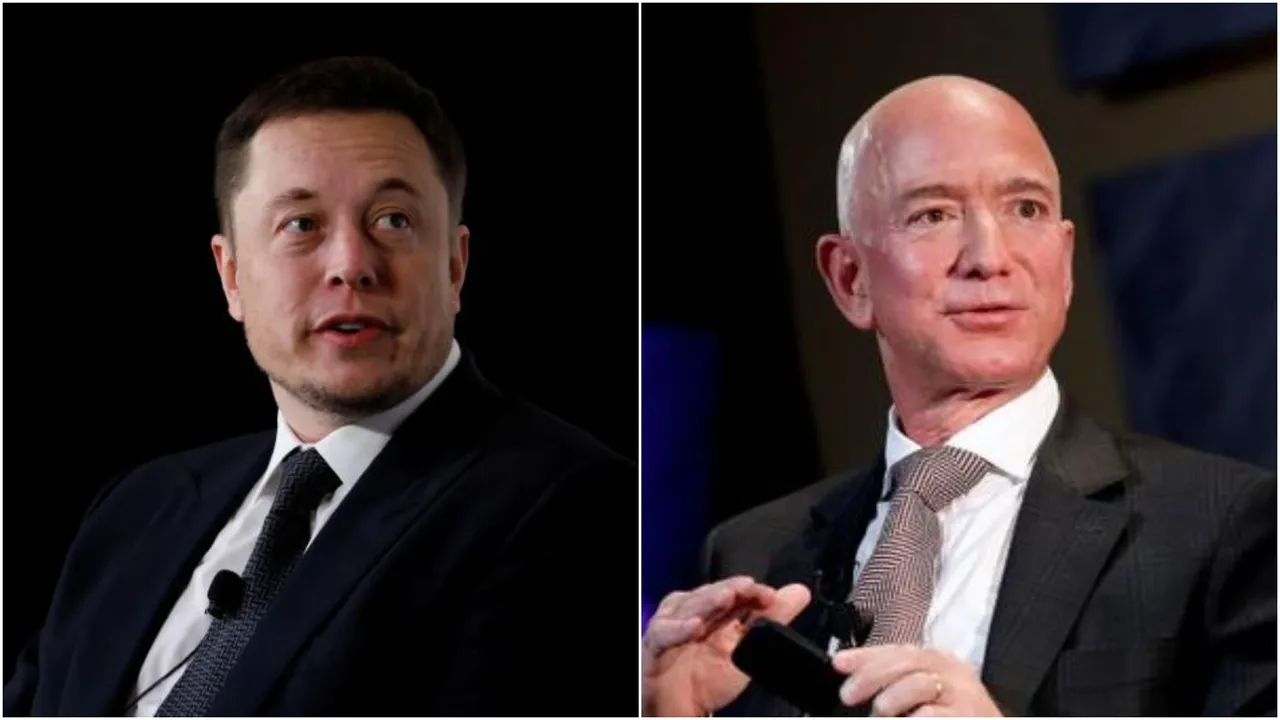  Elon Musk and Jeff Bezos Photograph:(WION) 