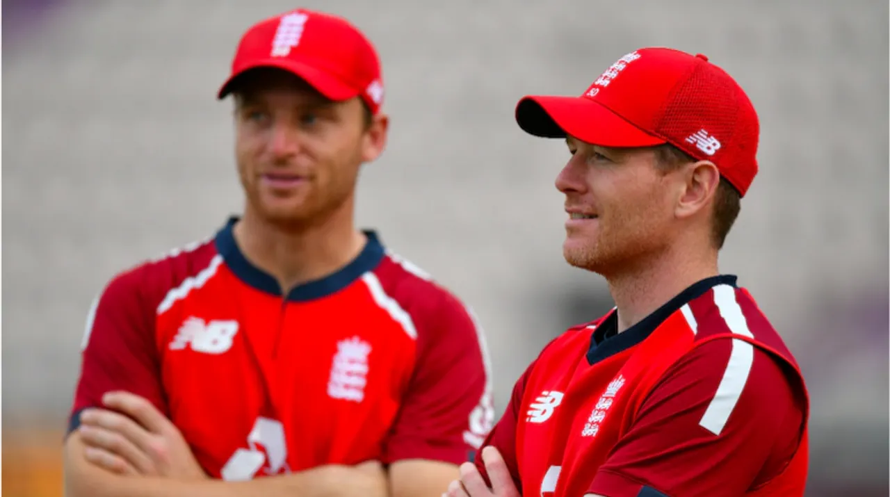  Jos Buttler with Eoin Morgan  Photograph:(Reuters) 