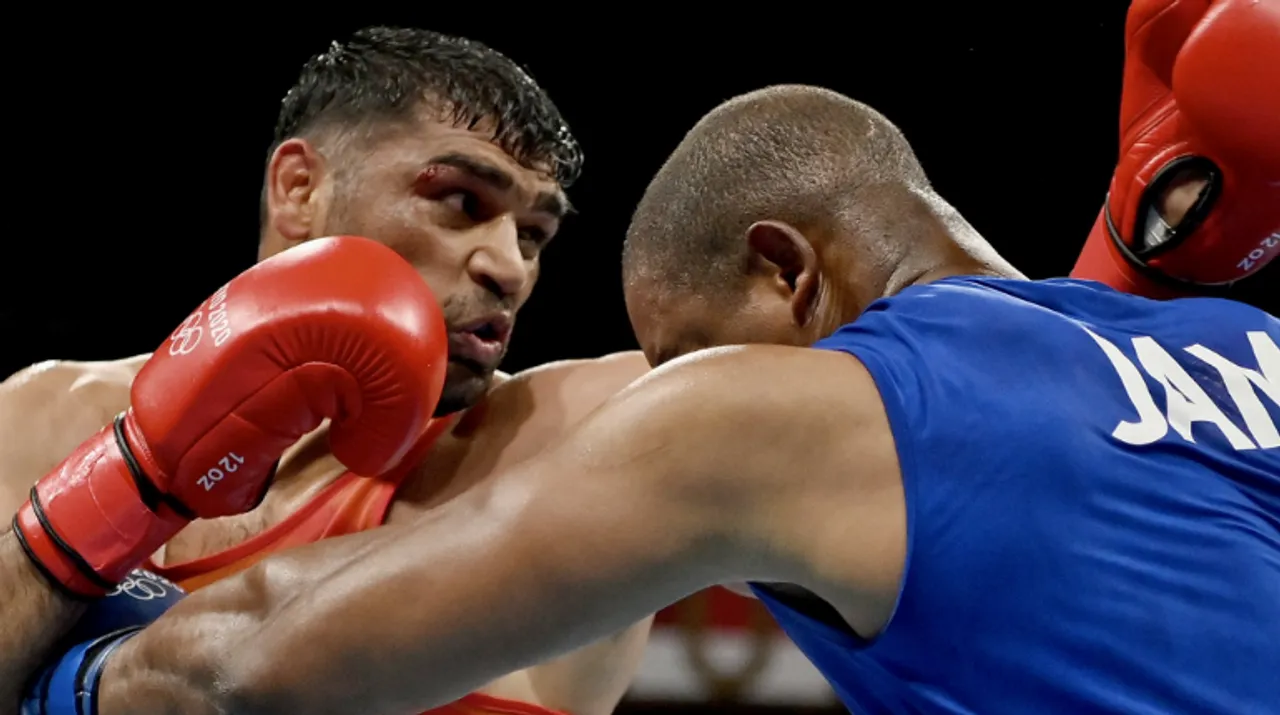  Tokyo Olympics: Satish Kumar  Photograph:(X) 