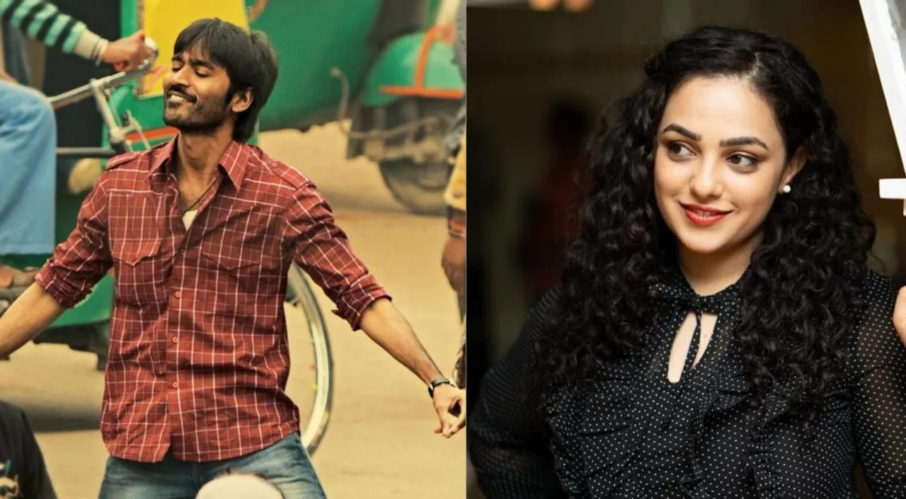  Dhanush from his critically acclaimed Bollywood film 'Raanjhanaa', and Nithya Menen Photograph:(Instagram) 