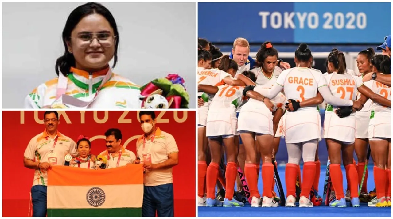  From Mirabai Chanu to Avani Lekhara: Women athletes who inspired the nation. Photo | AFP/Twitter Photograph:(AFP) 