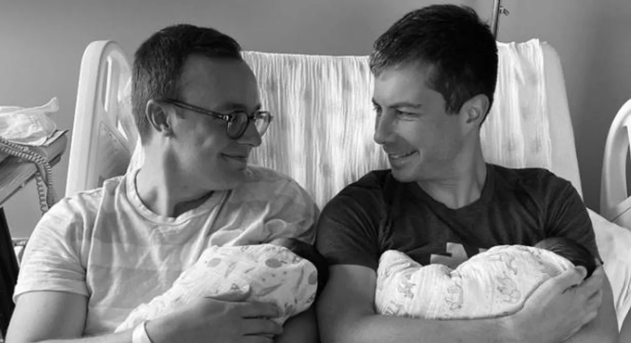  US Transport Secretary Pete Buttigieg along with his partner show Off new kids Photograph:(X) 