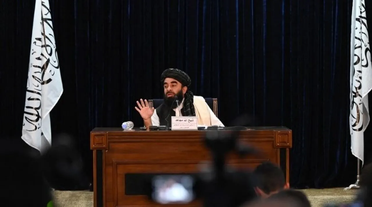  Taliban spokesman Zabihullah Mujahid Photograph:(AFP) 