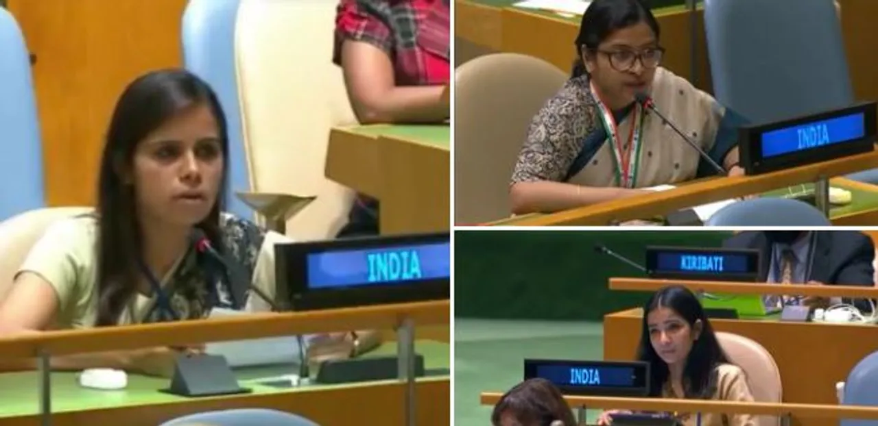 India's women diplomats take on Pakistan at UNGA Photograph:(X) 