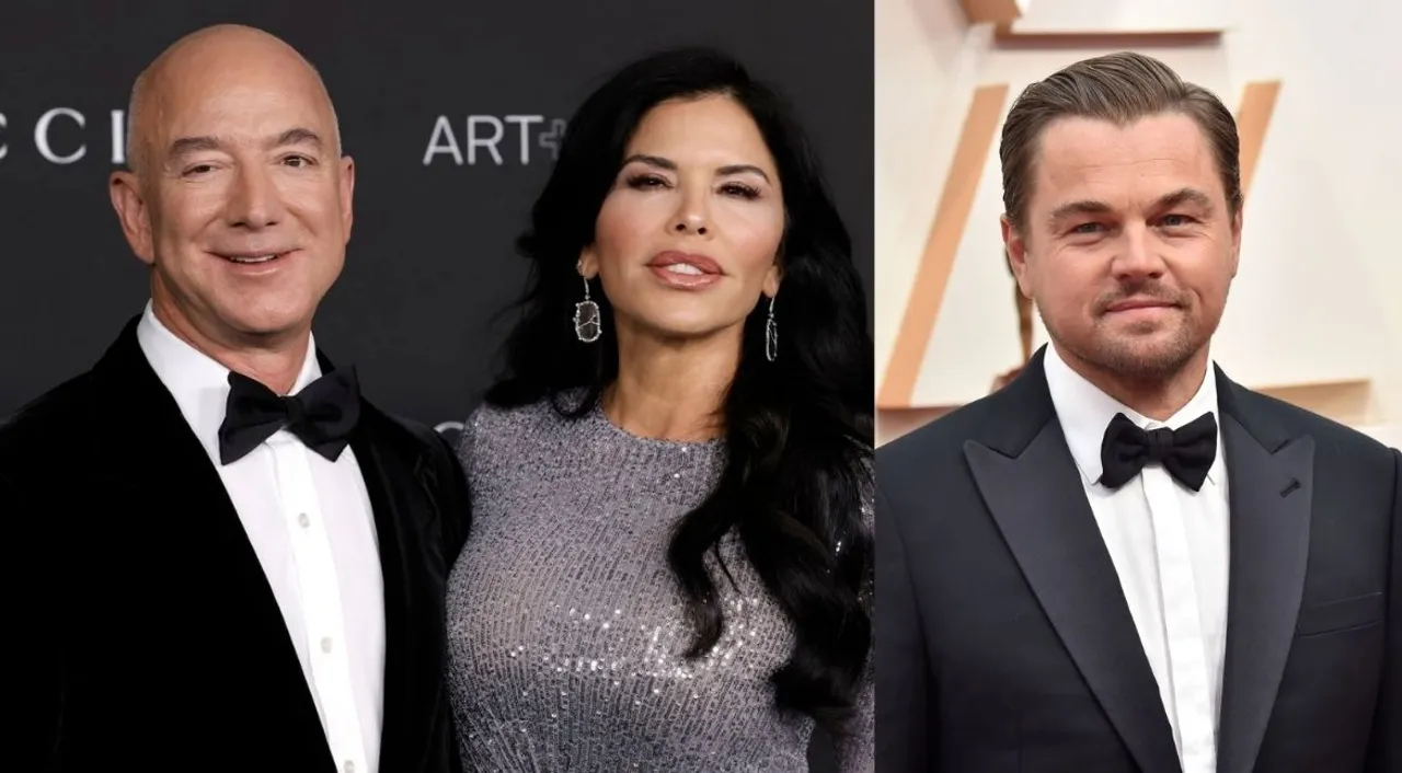  File images of Jeff Besoz, Laura Sanchez and Leonardo DiCaprio Photograph:(X) 