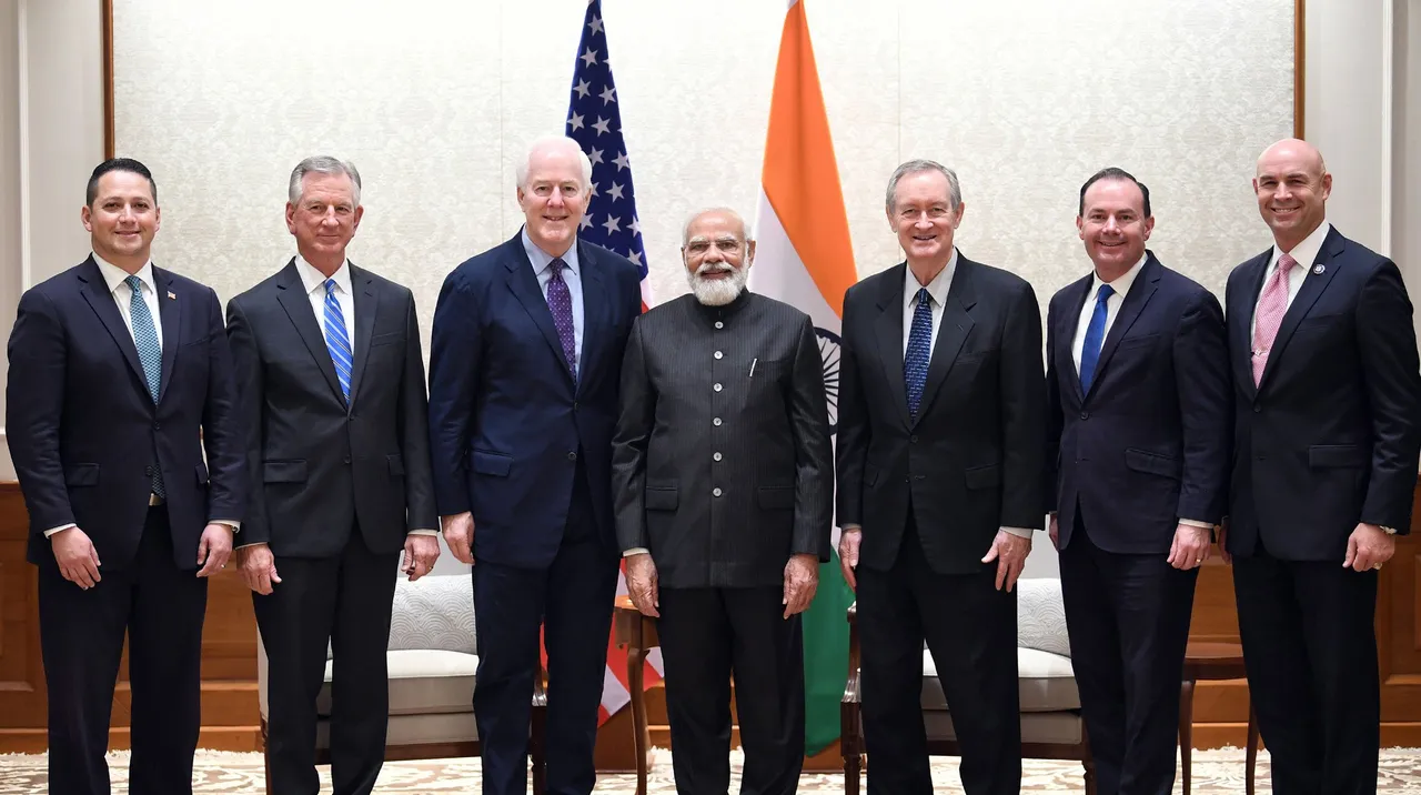  India's PM Modi meets US Congressional delegation Photograph:(WION) 