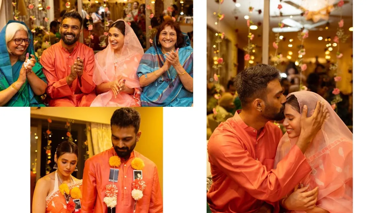  Shalmali Kholgade marries Farhan Shaikh in her living room Photograph:(Instagram) 