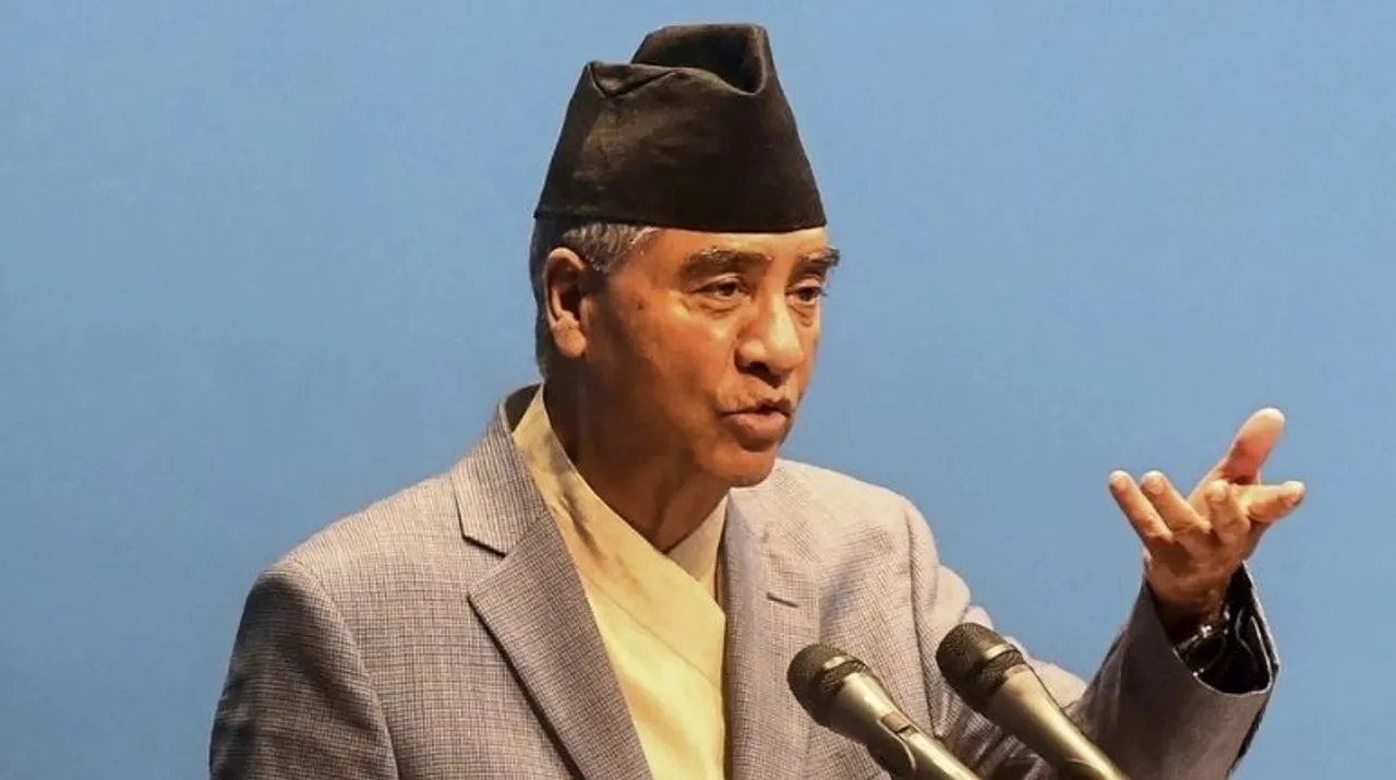  Sher Bahadur Deuba Photograph:(AFP) 