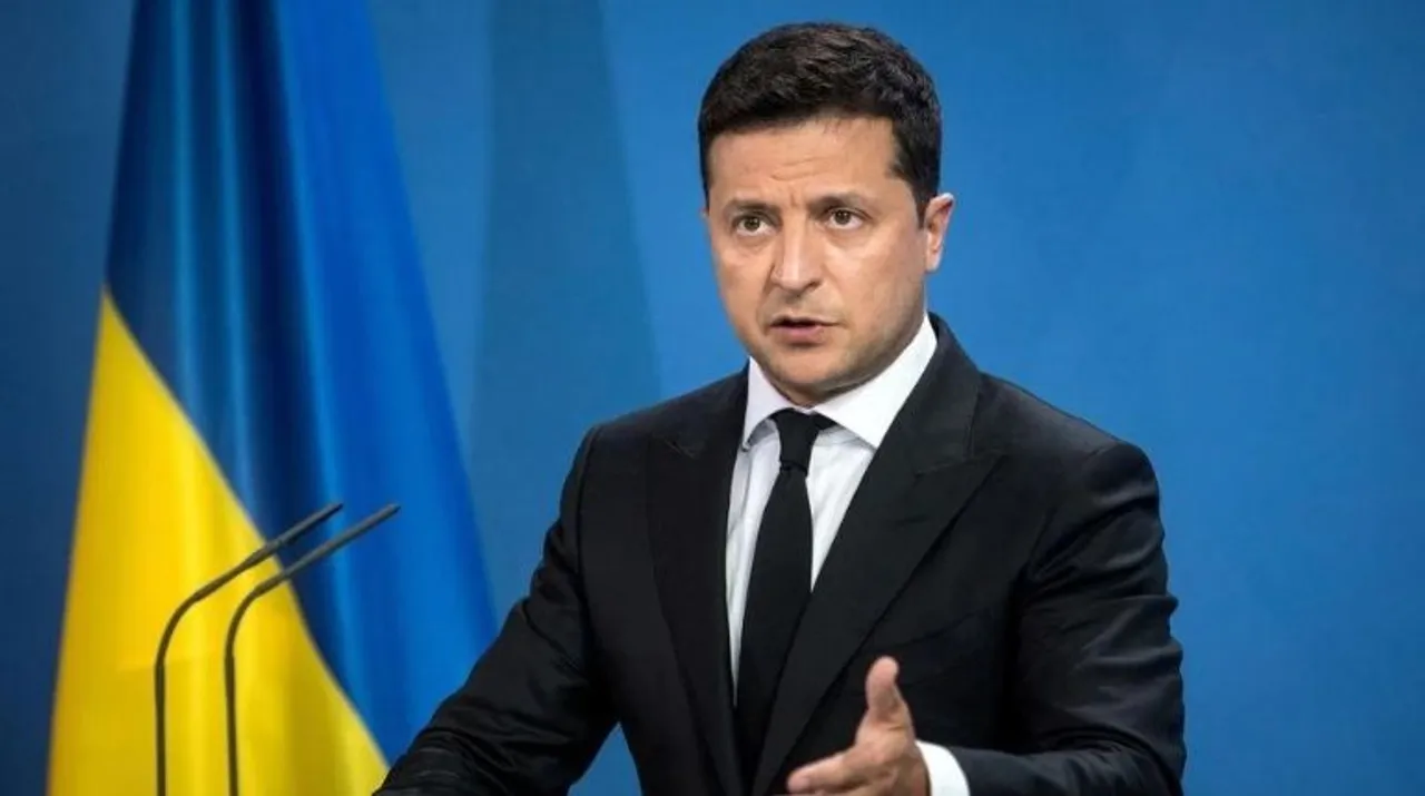  Ukrainian President Volodymyr Zelenskiy accuses Russia of hampering peace efforts (file photo).  Photograph:(Reuters) 