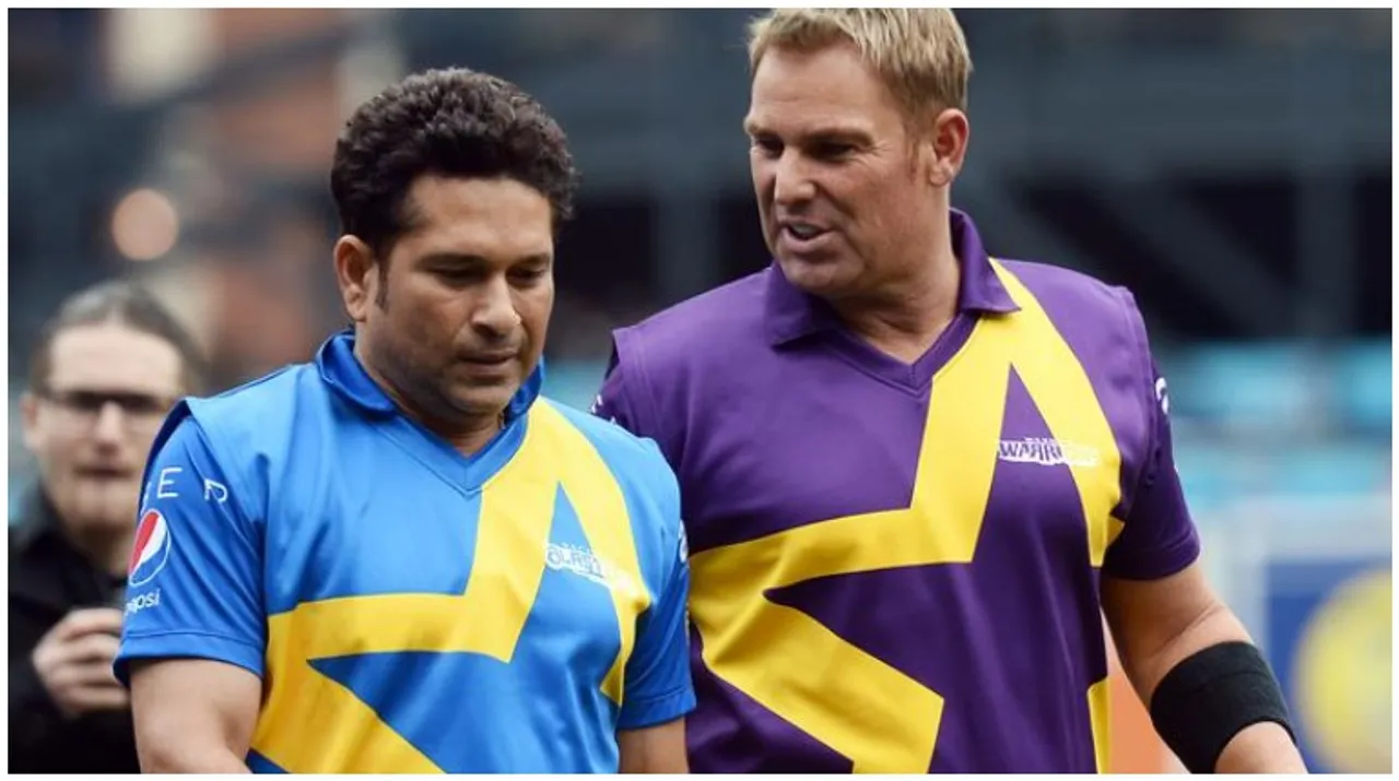  SRT shares hilarious episode when Shane Warne visited his place for dinner Photograph:(AFP) 