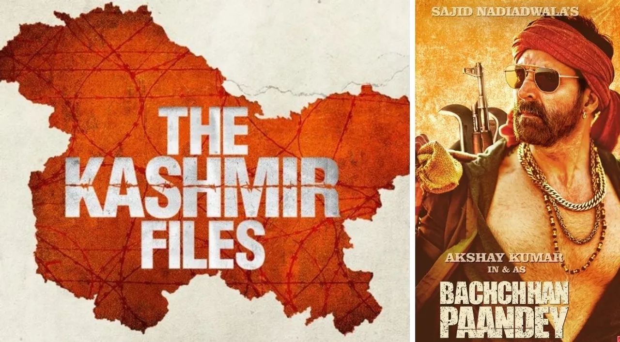  Posters of 'The Kashmir Files' and 'Bachchhan Paandey' Photograph:(X) 