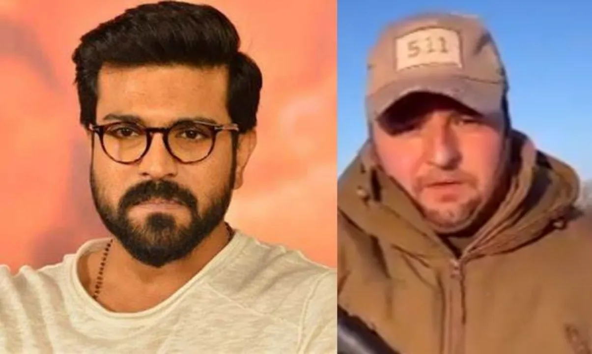  Ukrainian bodyguard thanks Ram Charan for sending him aid in a viral video Photograph:(X) 