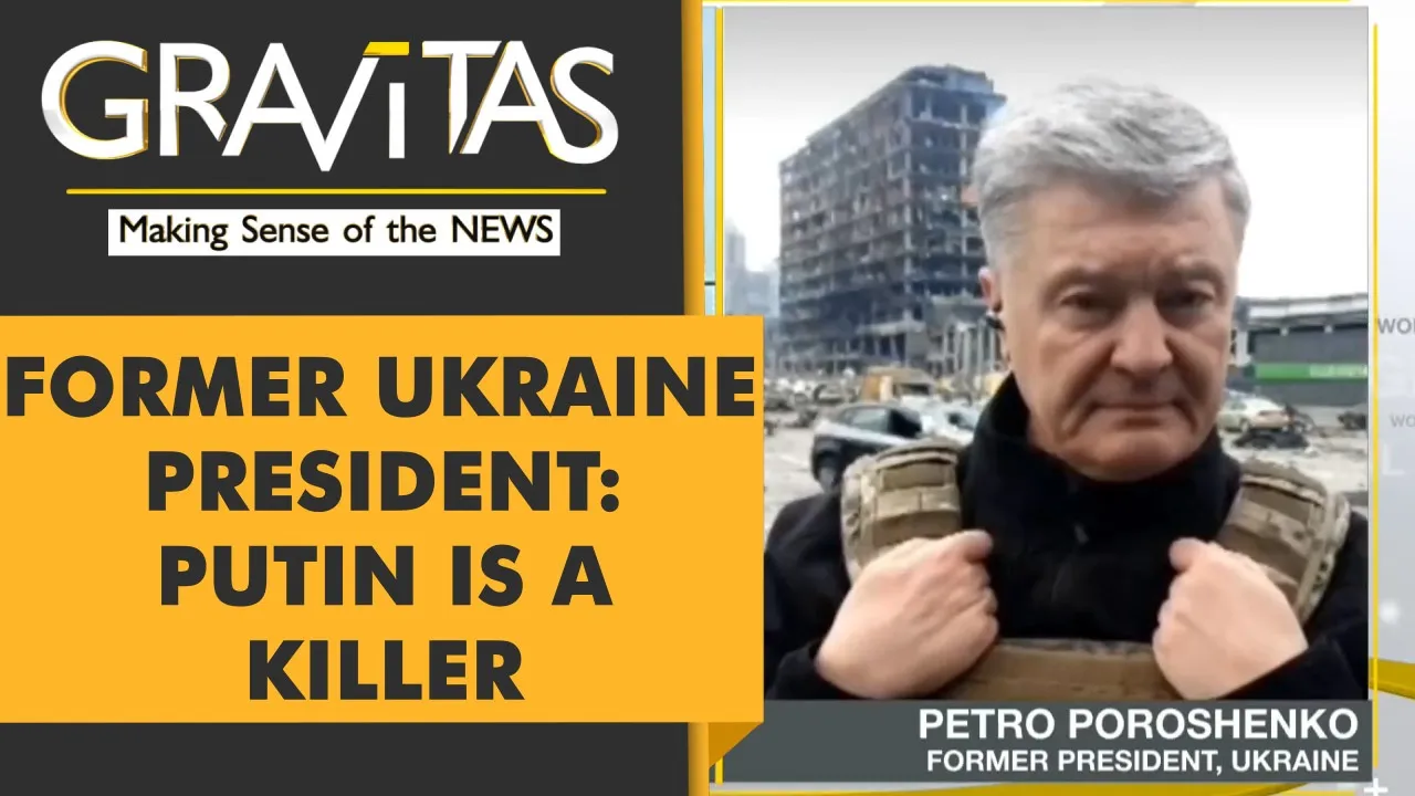  Gravitas: Petro Poroshenko exclusive: Artillery fire during WION interview Photograph:(N) 