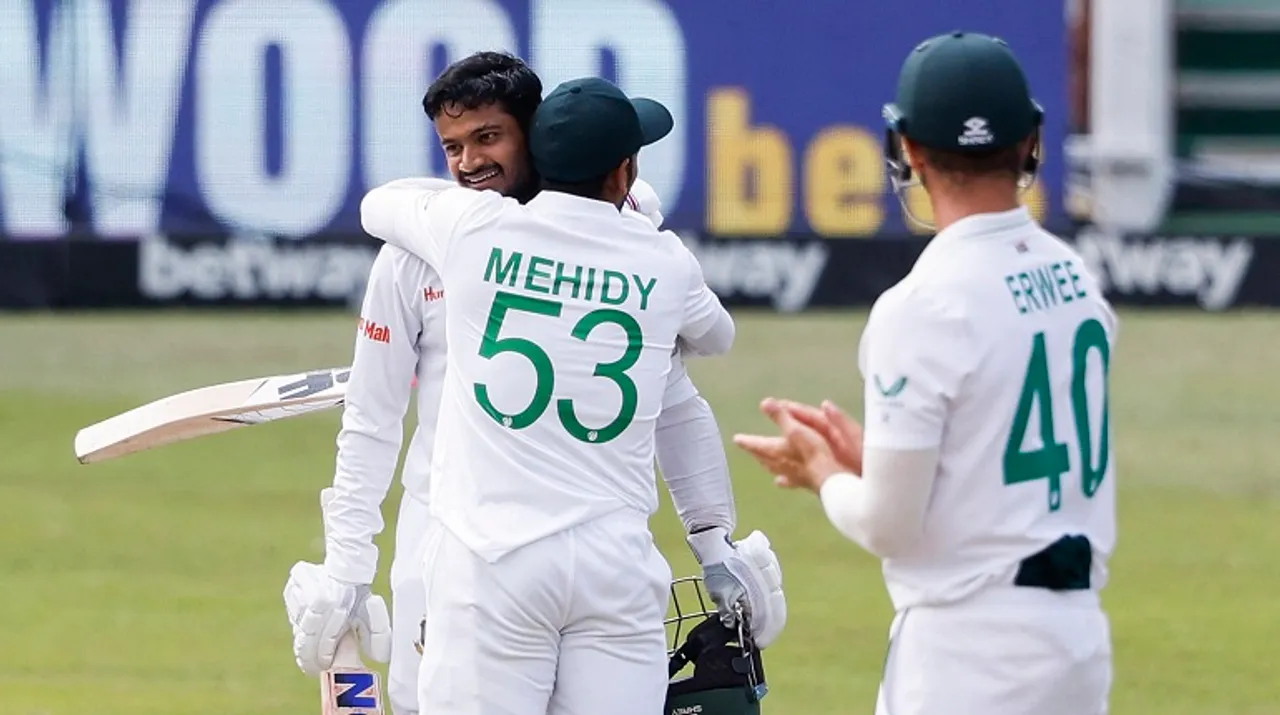  Mahmudul Hasan Joy struck a patient 137 from 326 balls. Photograph:(AFP) 