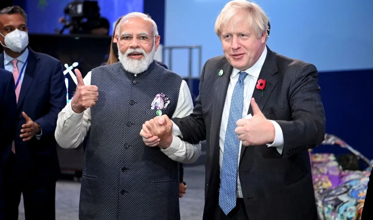  Boris Johnson, Narendra Modi  Photograph:(Reuters) 
