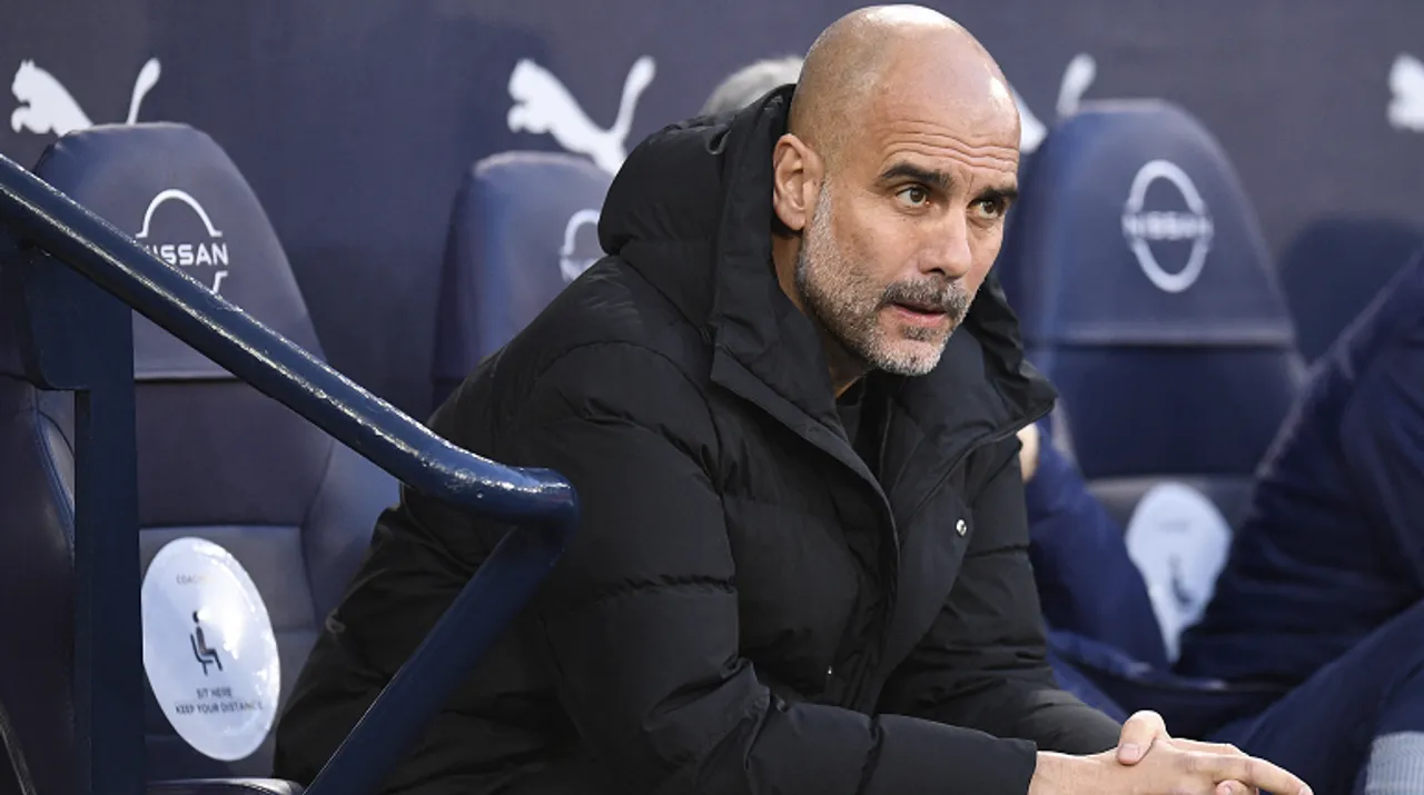  Manchester City manager Pep Guardiola  Photograph:(AFP) 