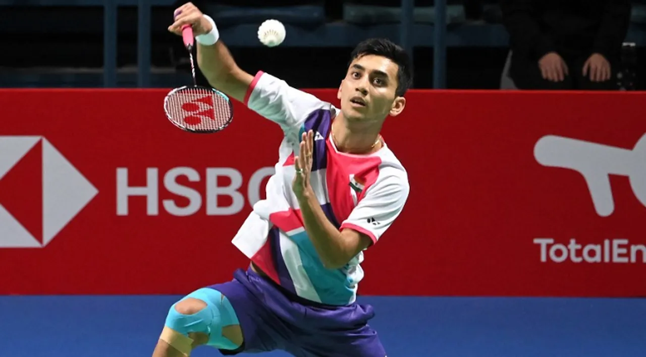  Lakshya Sen lost in the first round of the Badminton Asia Championships on Wednesday. Photograph:(AFP) 