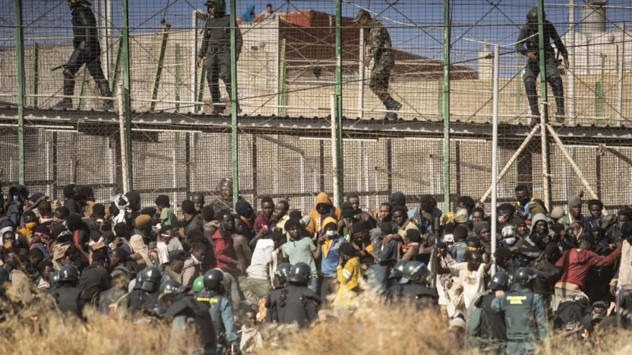  Melilla stampede Photograph:(AFP) 