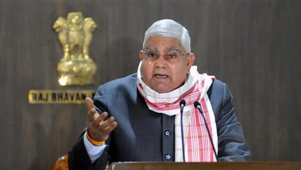  Jagdeep Dhankhar Photograph:(PTI) 